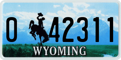 WY license plate 042311