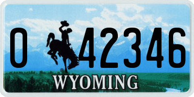 WY license plate 042346