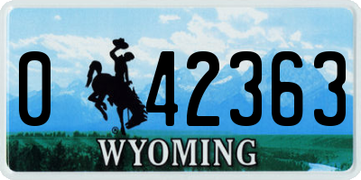 WY license plate 042363