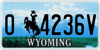 WY license plate 04236V