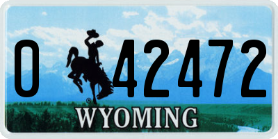 WY license plate 042472