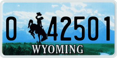WY license plate 042501