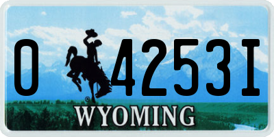 WY license plate 04253I