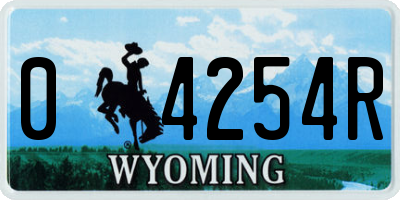 WY license plate 04254R