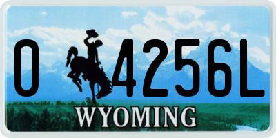 WY license plate 04256L