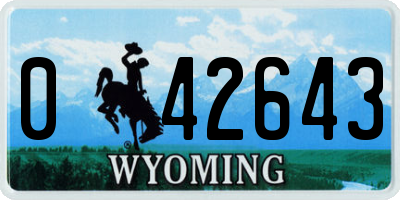 WY license plate 042643