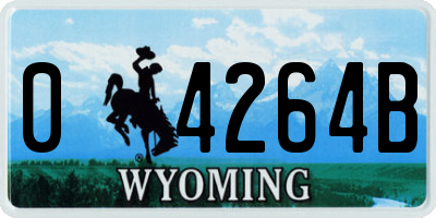 WY license plate 04264B