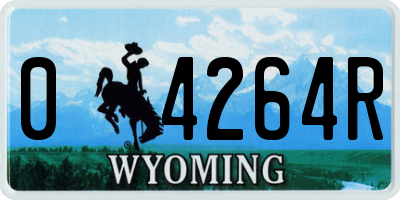 WY license plate 04264R