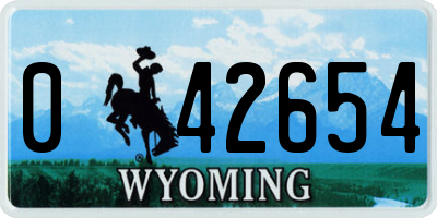 WY license plate 042654