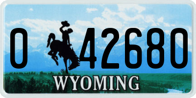 WY license plate 042680