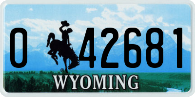 WY license plate 042681