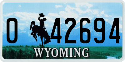 WY license plate 042694