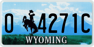 WY license plate 04271C