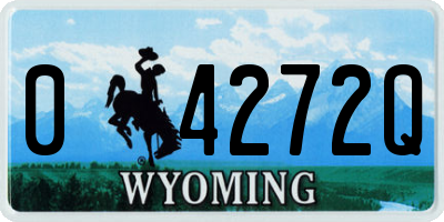 WY license plate 04272Q
