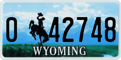 WY license plate 042748