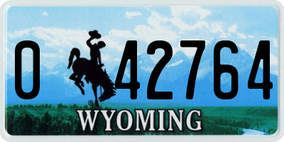 WY license plate 042764
