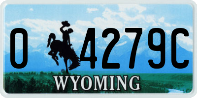 WY license plate 04279C