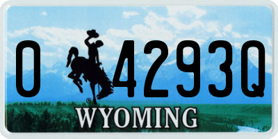 WY license plate 04293Q