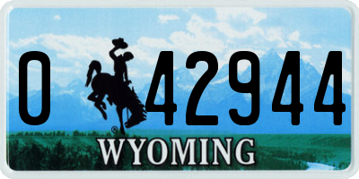 WY license plate 042944