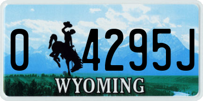 WY license plate 04295J