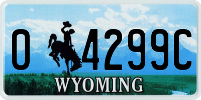 WY license plate 04299C
