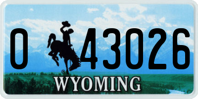 WY license plate 043026