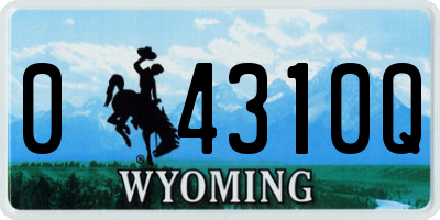 WY license plate 04310Q