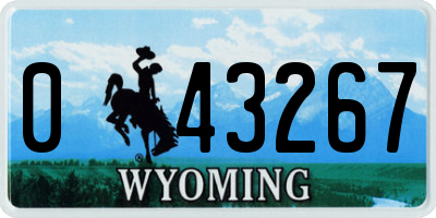 WY license plate 043267