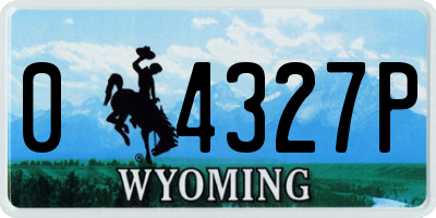 WY license plate 04327P