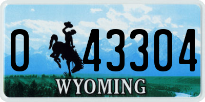 WY license plate 043304