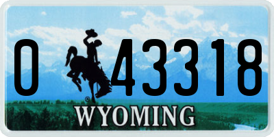WY license plate 043318