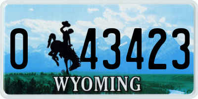WY license plate 043423