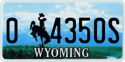 WY license plate 04350S