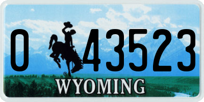 WY license plate 043523