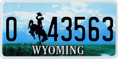 WY license plate 043563