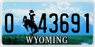 WY license plate 043691