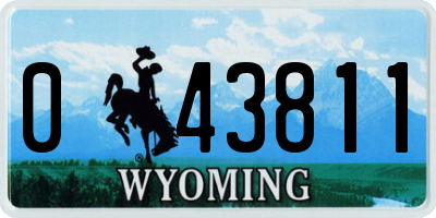 WY license plate 043811