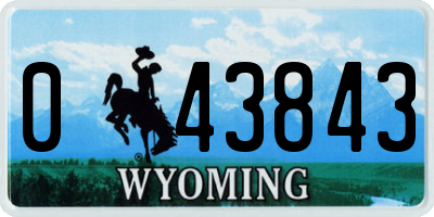 WY license plate 043843
