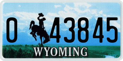 WY license plate 043845