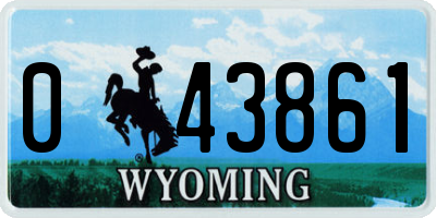 WY license plate 043861