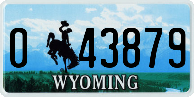 WY license plate 043879