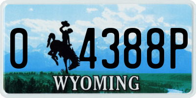 WY license plate 04388P