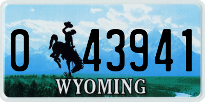 WY license plate 043941