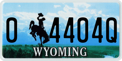 WY license plate 04404Q