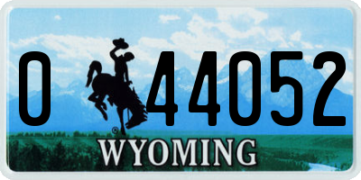WY license plate 044052