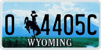 WY license plate 04405C