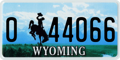 WY license plate 044066