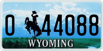 WY license plate 044088