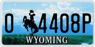 WY license plate 04408P