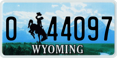 WY license plate 044097